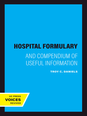 cover image of Hospital Formulary
